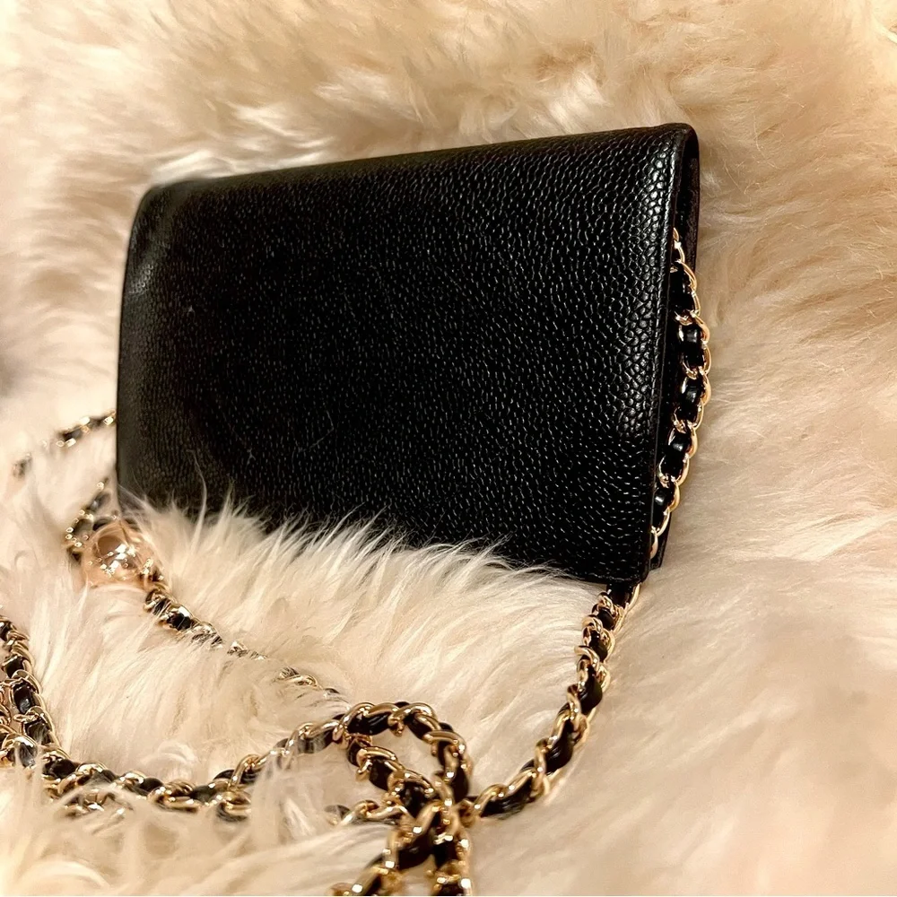 CHANEL‎ Black Wallet with Chain